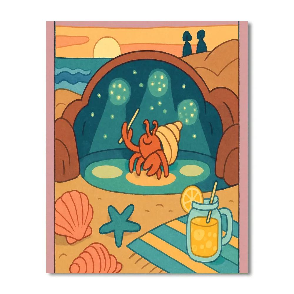 Tidepool Theater At The Beach paint by number