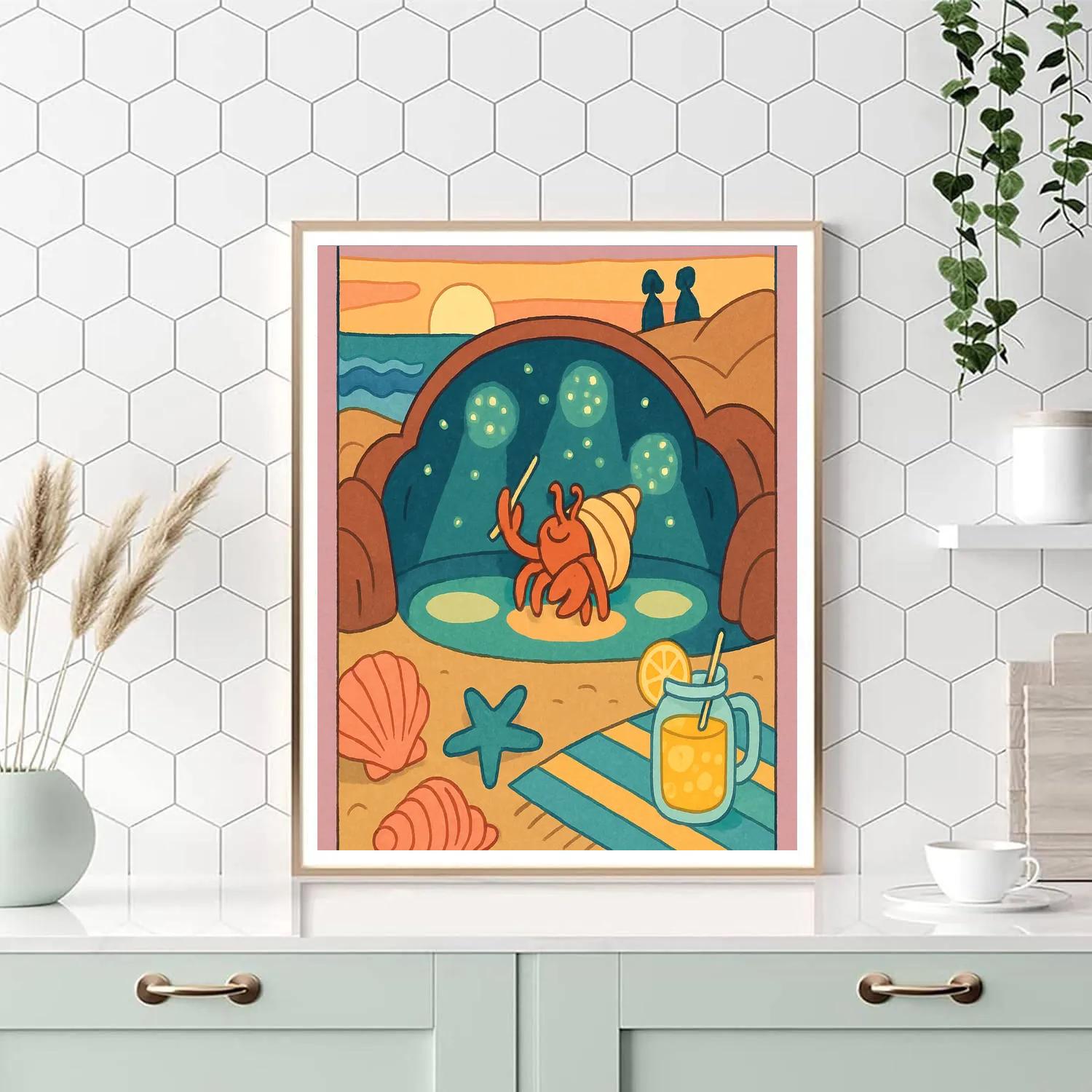 Tidepool Theater At The Beach paint by number