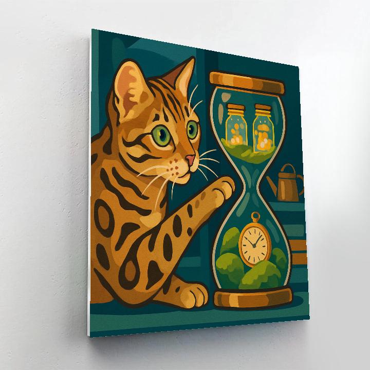 Cat Terrarium Timekeeper paint by color