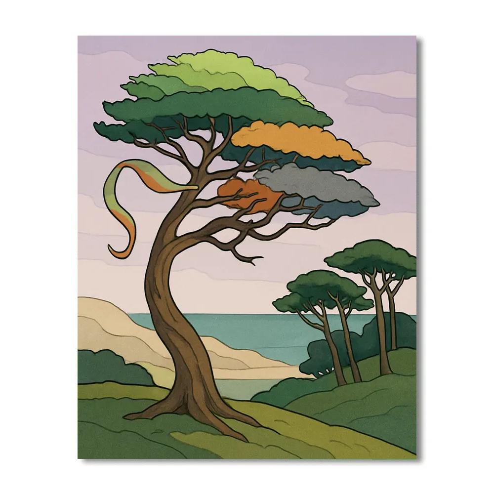 Wind Calendar Tree Grove Numbered painting kits