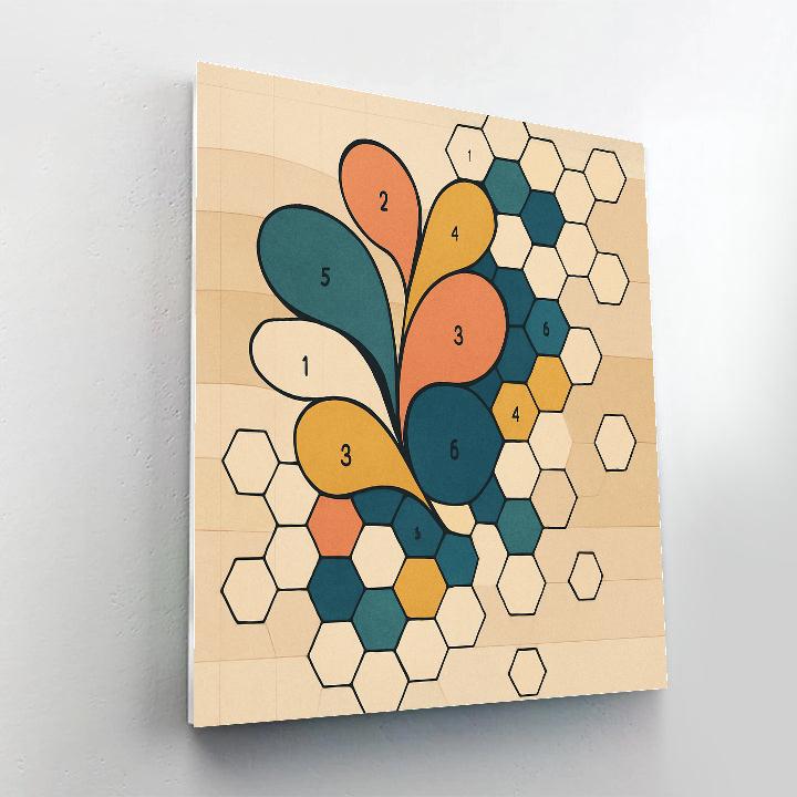 Tessellated Abstract Drift Garden paint by numbers