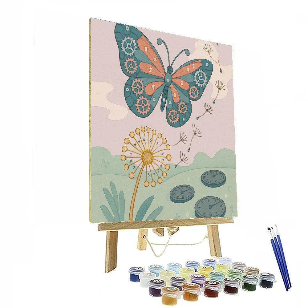 Clockwork Bloom Butterfly Numbered painting kits