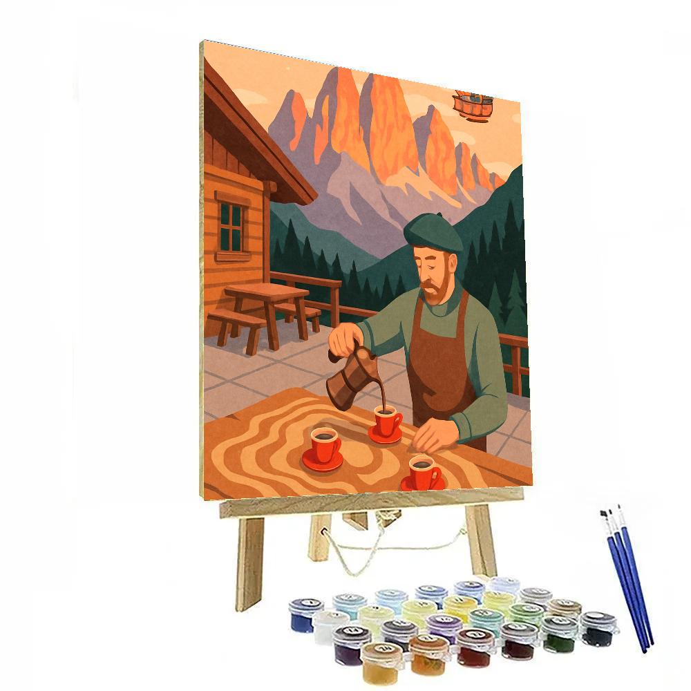Alpine Espresso Break In Italy DIY paint by numbers