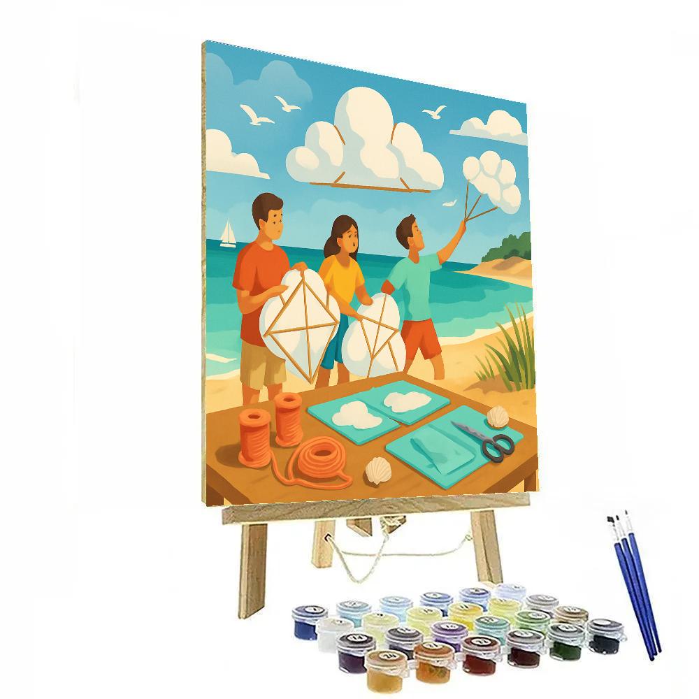 Beach Cloud Kites Workshop painting number kit