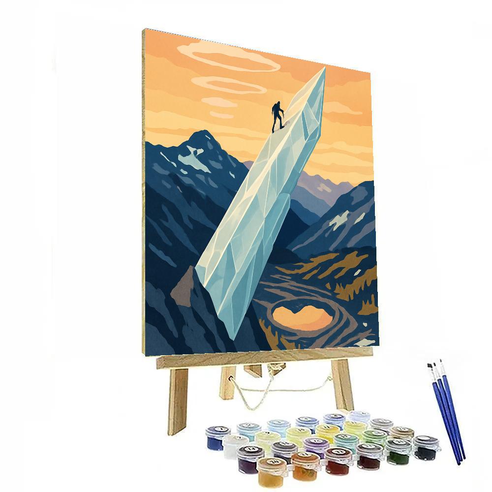 Mountain Glass Ridge Compass Numbered painting kits