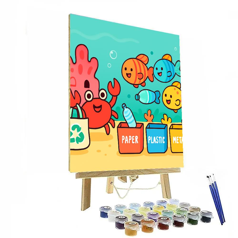 Coral City Recycling Squad And The Bottle Crab paint by numbers