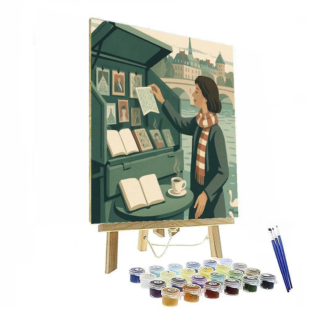 Seine Riverbook Stall Paris DIY paint by numbers