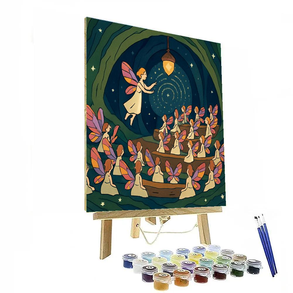 Lanternlit Hollow With Fairy Choir Numbered painting kits