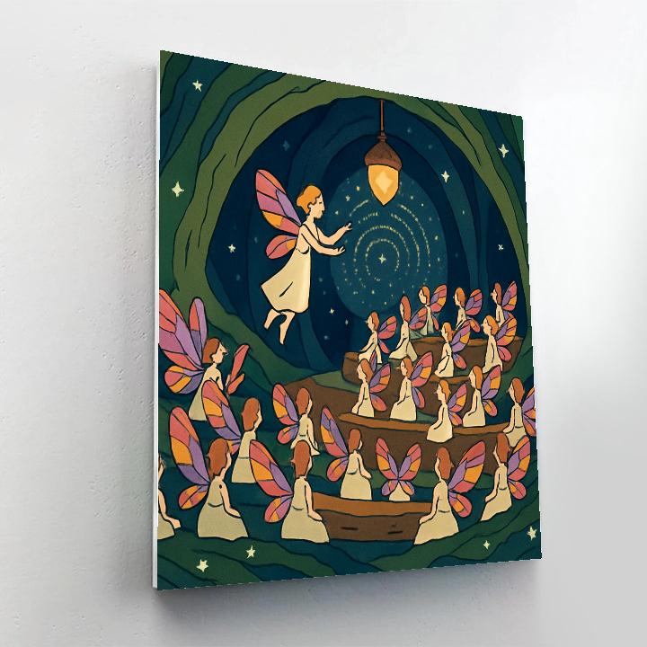 Lanternlit Hollow With Fairy Choir Numbered painting kits