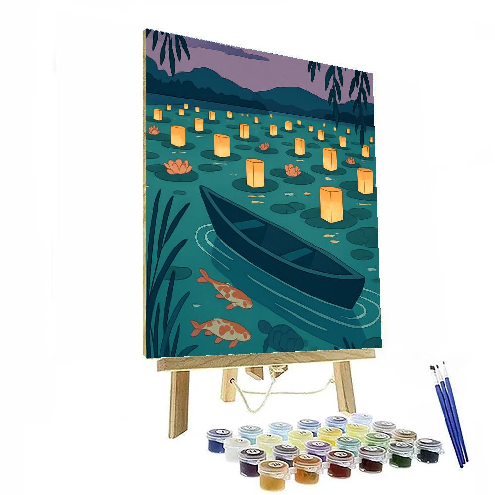 Lake Of The Floating Lantern Gardens Painting by numbers kit
