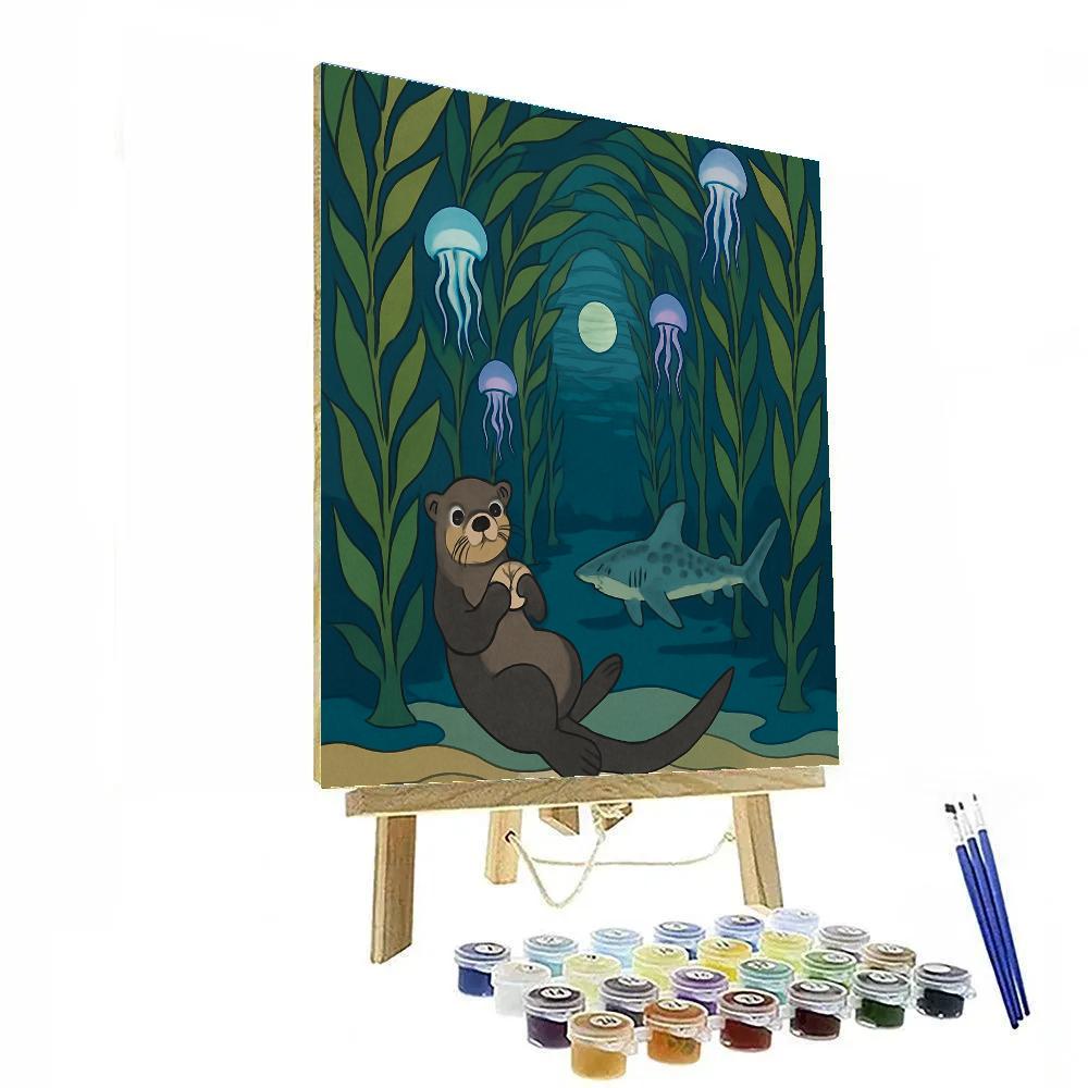 Moonlit Kelp Cathedral Ocean Painting by numbers kit