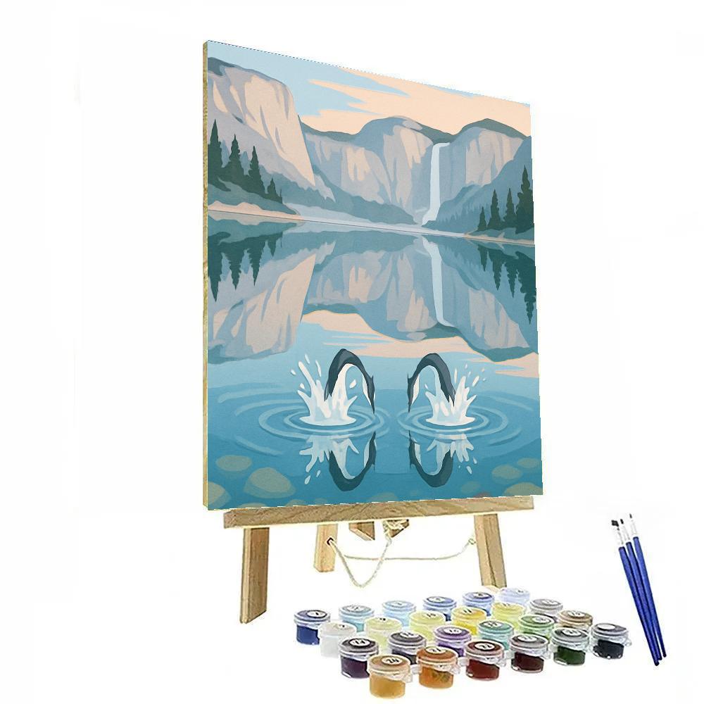 Mirror Still Waters At The Lake Number painting
