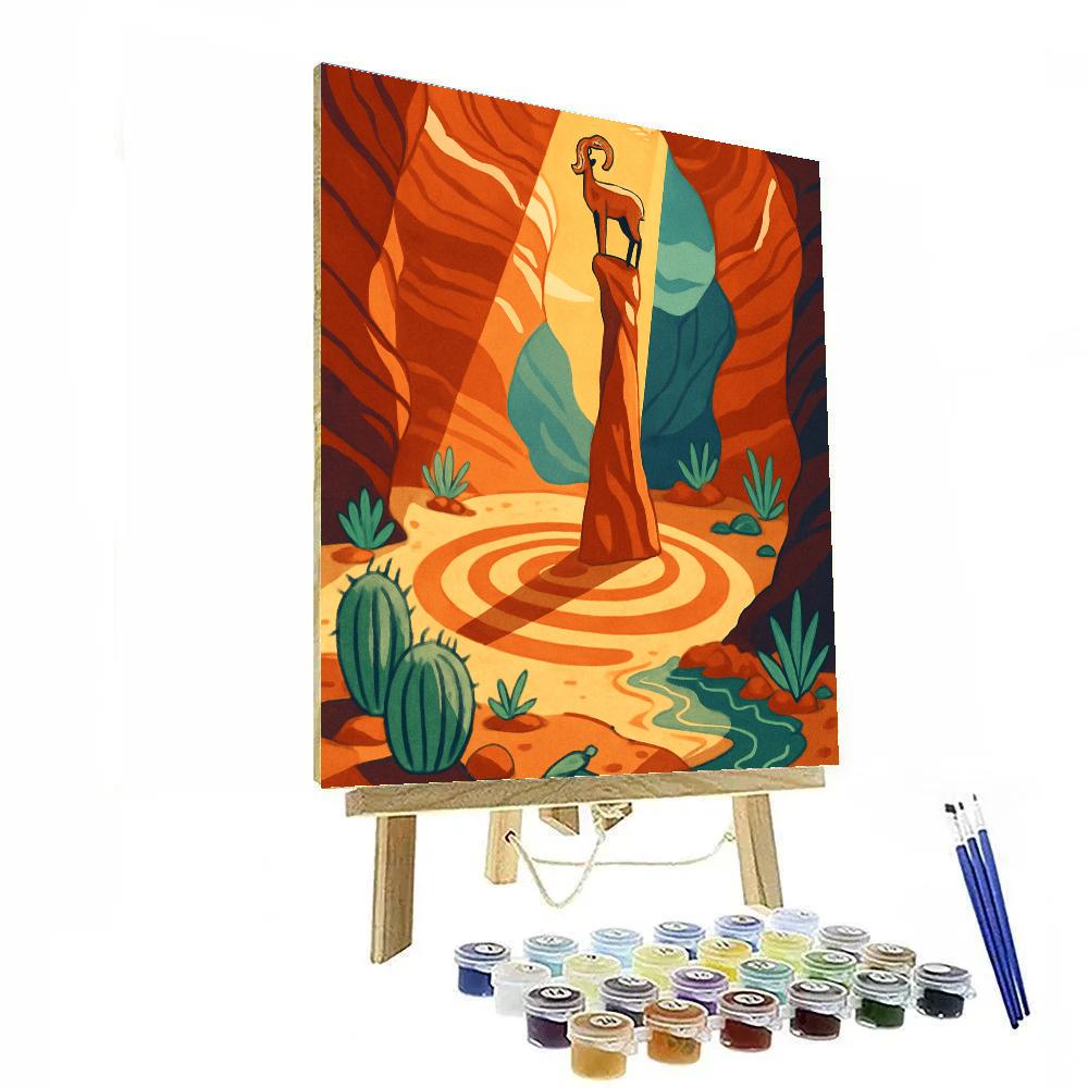 Canyon Sundial Desert Number painting