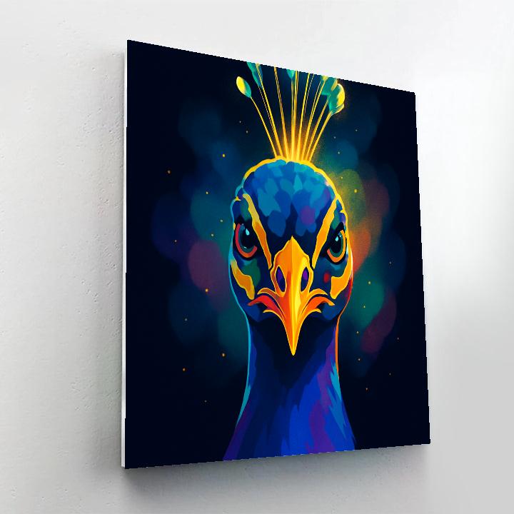 Nebula Bloom Peacock DIY paint by numbers