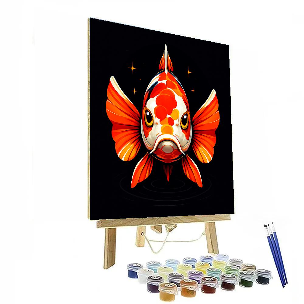 Starlit Koi Guardian paint by numbers