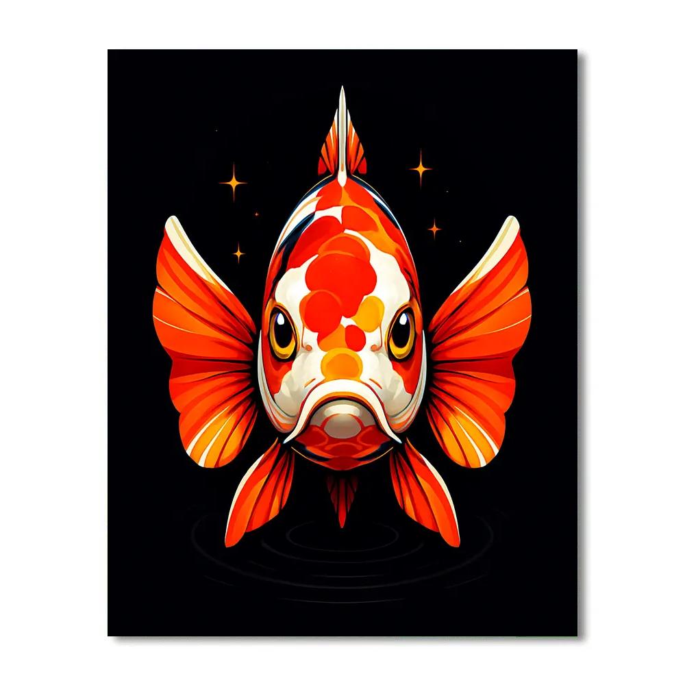 Starlit Koi Guardian paint by numbers