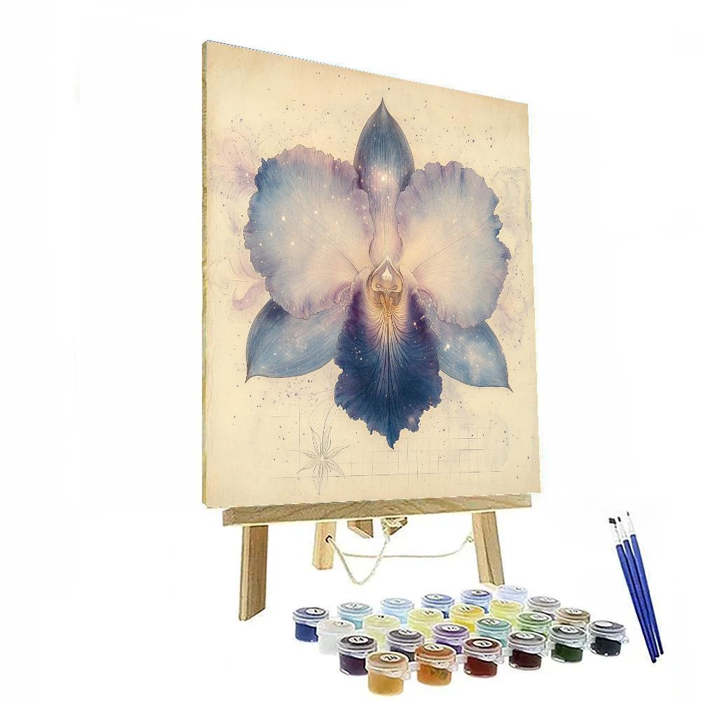 Leonardo Da Vinci Inspired Orchid Nebula Study painting number kit