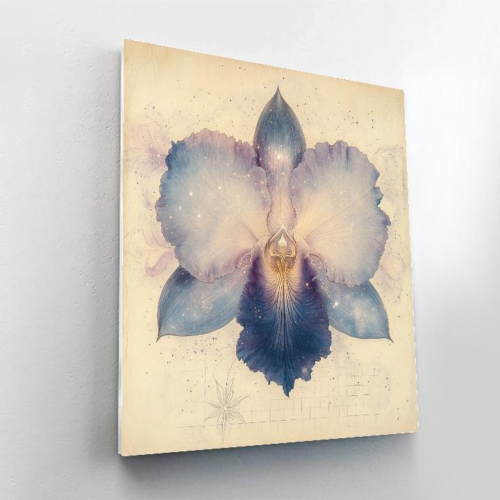 Leonardo Da Vinci Inspired Orchid Nebula Study painting number kit