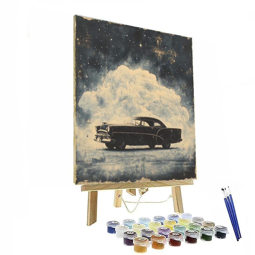 Michelangelo Inspired Vintage Car Nebula Paint by numbers art