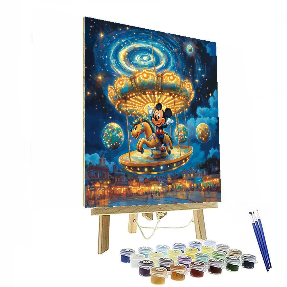 Mickey Mouse Cosmic Carousel Numbered painting kits