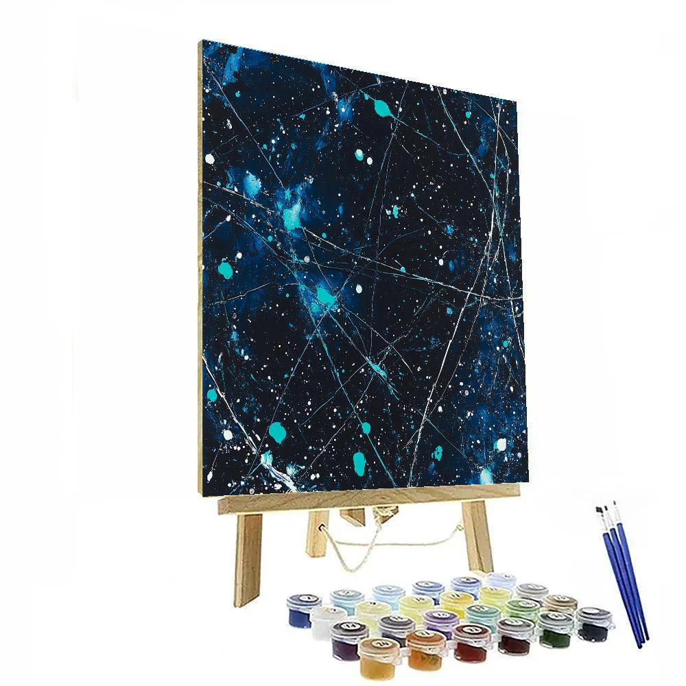 Jackson Pollock Inspired Aurora Storm Lattice Painting by numbers kit