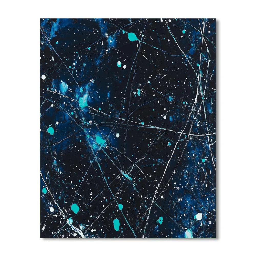 Jackson Pollock Inspired Aurora Storm Lattice Painting by numbers kit