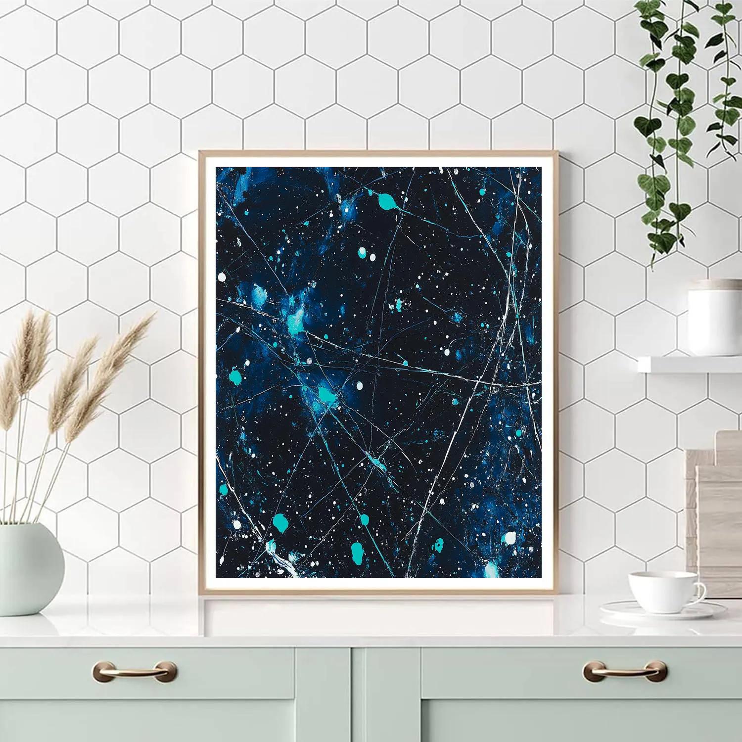 Jackson Pollock Inspired Aurora Storm Lattice Painting by numbers kit