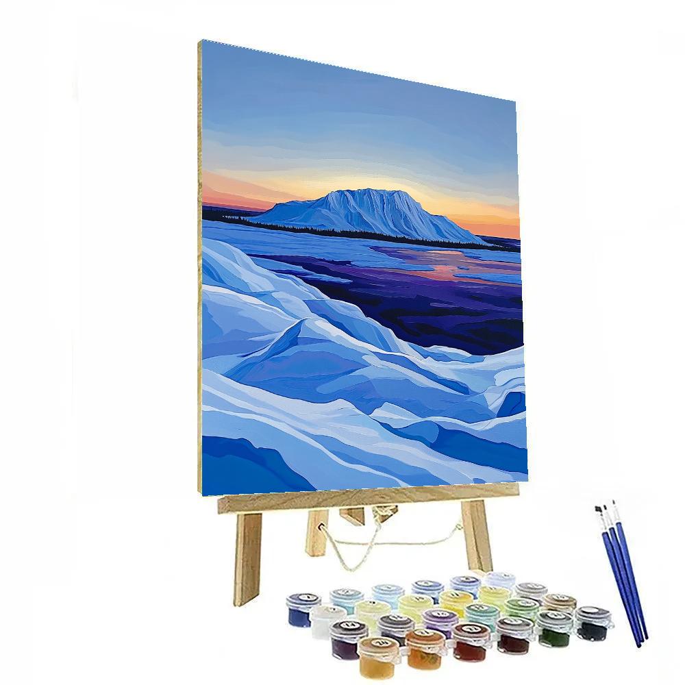 Lawren Harris Inspired Cathedral Ridge Above Frozen Sound DIY paint by numbers