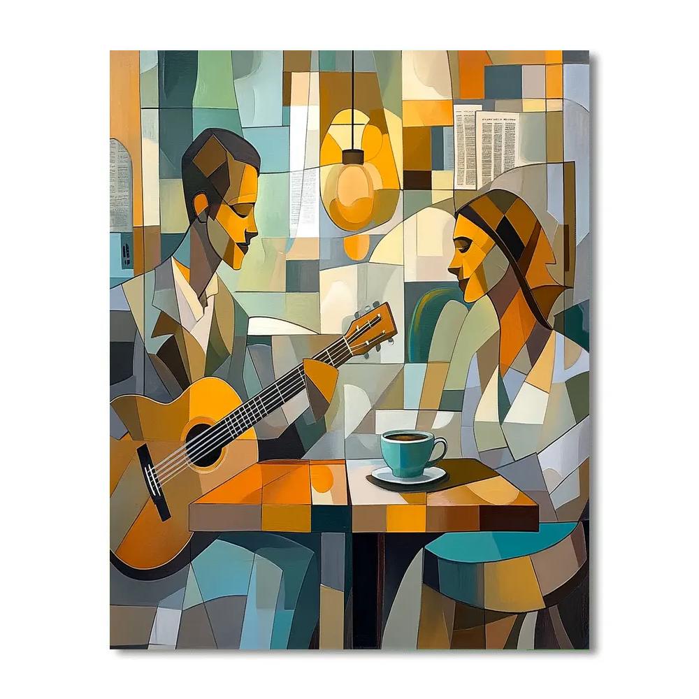 Pablo Picasso Inspired Abstract Cafe Musicians paint by number