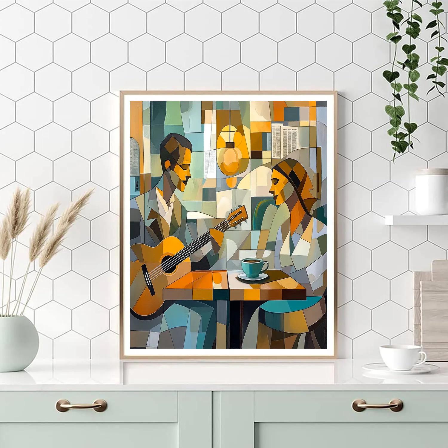Pablo Picasso Inspired Abstract Cafe Musicians paint by number
