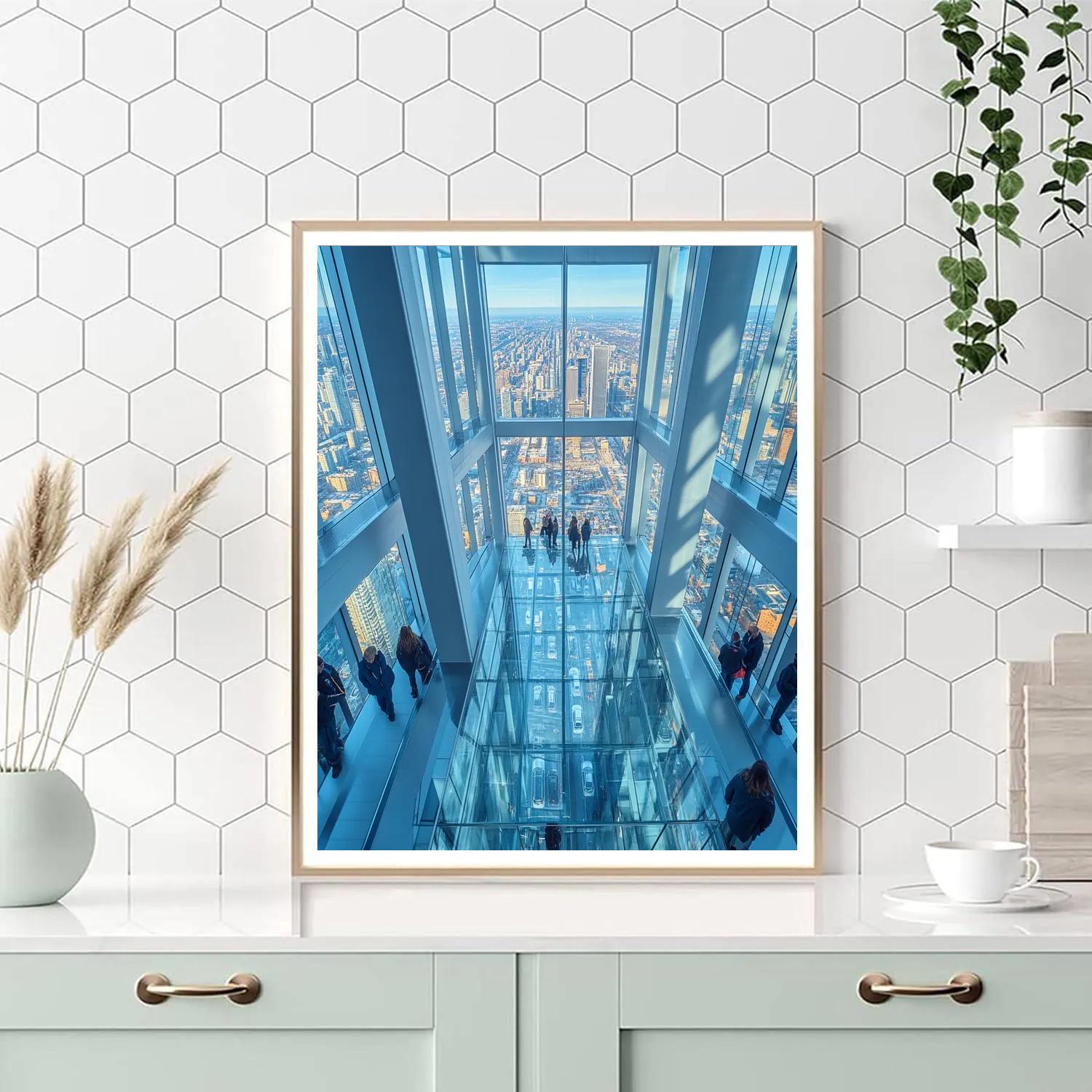 CN Tower Glass Floor View Toronto Canada paint by numbers