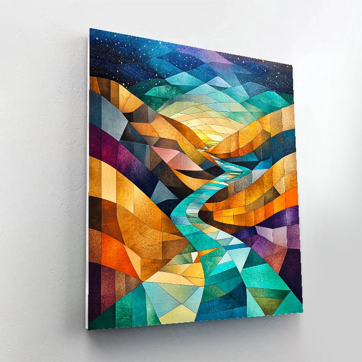 Pablo Picasso Inspired Auroral Canyon Abstraction Paint by numbers kits