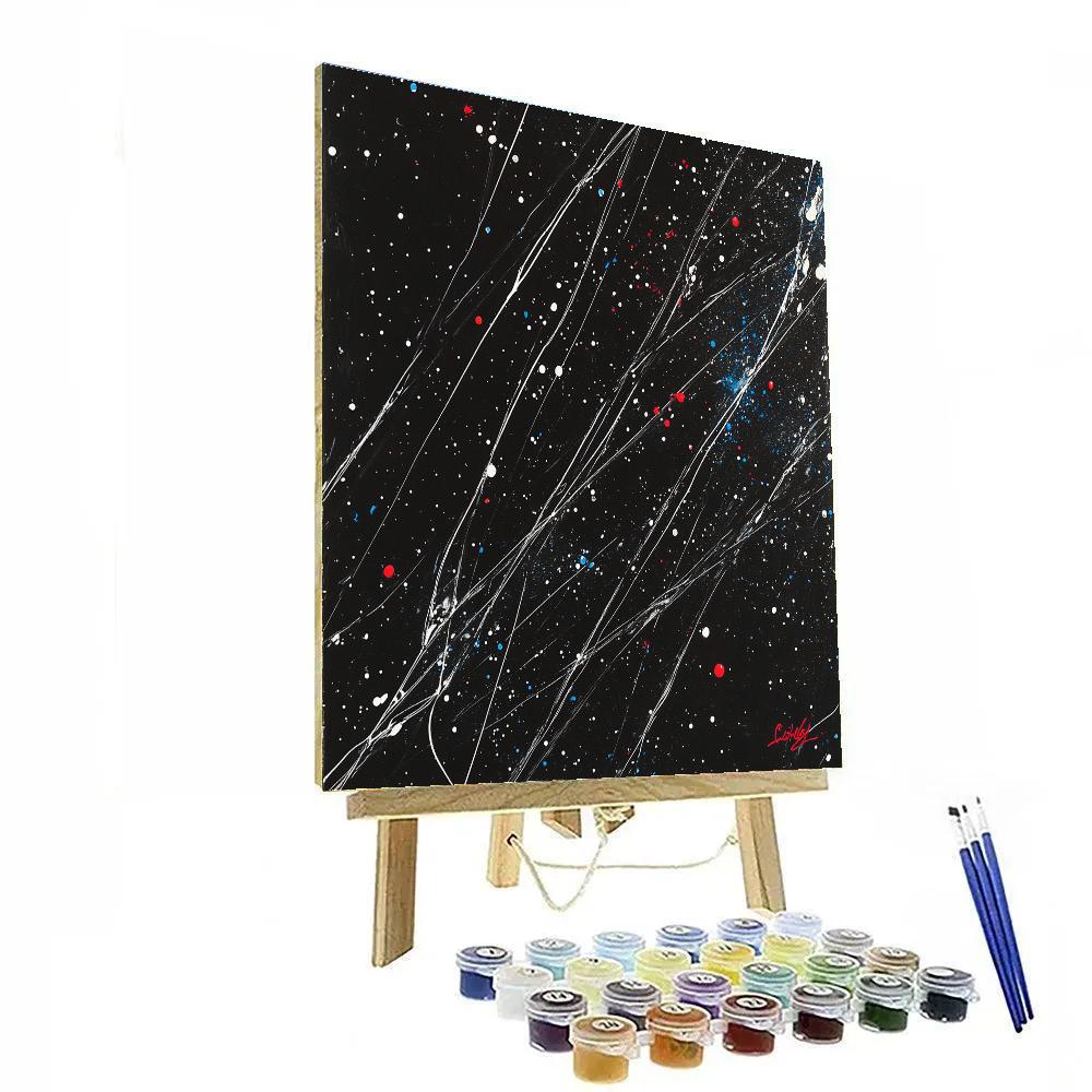 Jackson Pollock Inspired Meteor Shower Pattern DIY paint by numbers