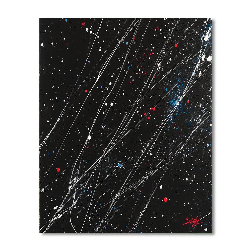 Jackson Pollock Inspired Meteor Shower Pattern DIY paint by numbers
