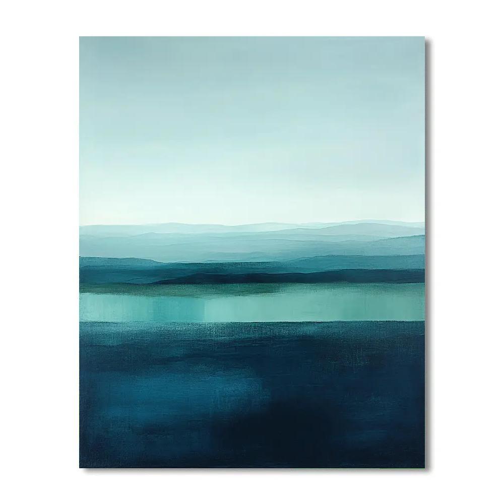 Mark Rothko Inspired Tidal Silence Gradient paint by number