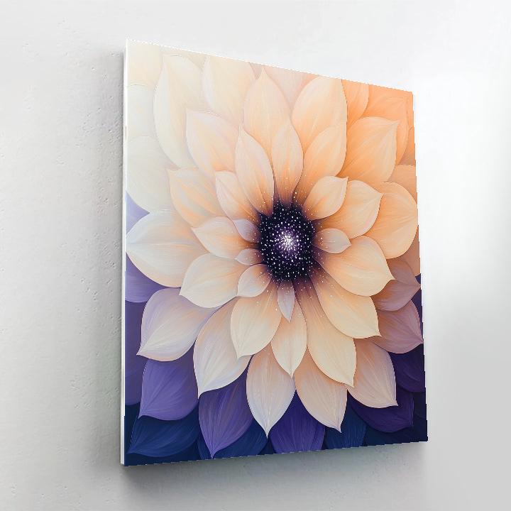 Georgia OKeeffe Inspired Desert Flower Supernova paint by color
