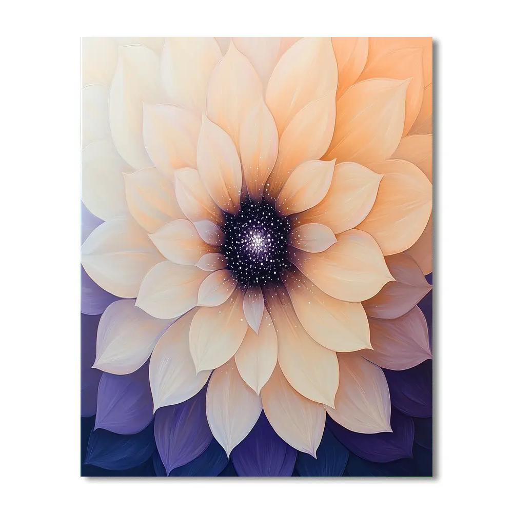 Georgia OKeeffe Inspired Desert Flower Supernova paint by color
