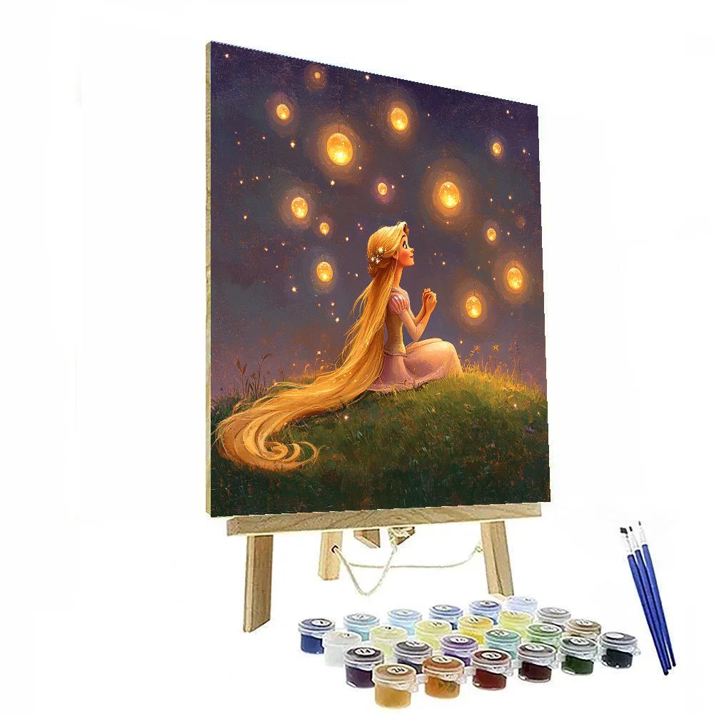 Rapunzel Floating Planet Lights paint by number