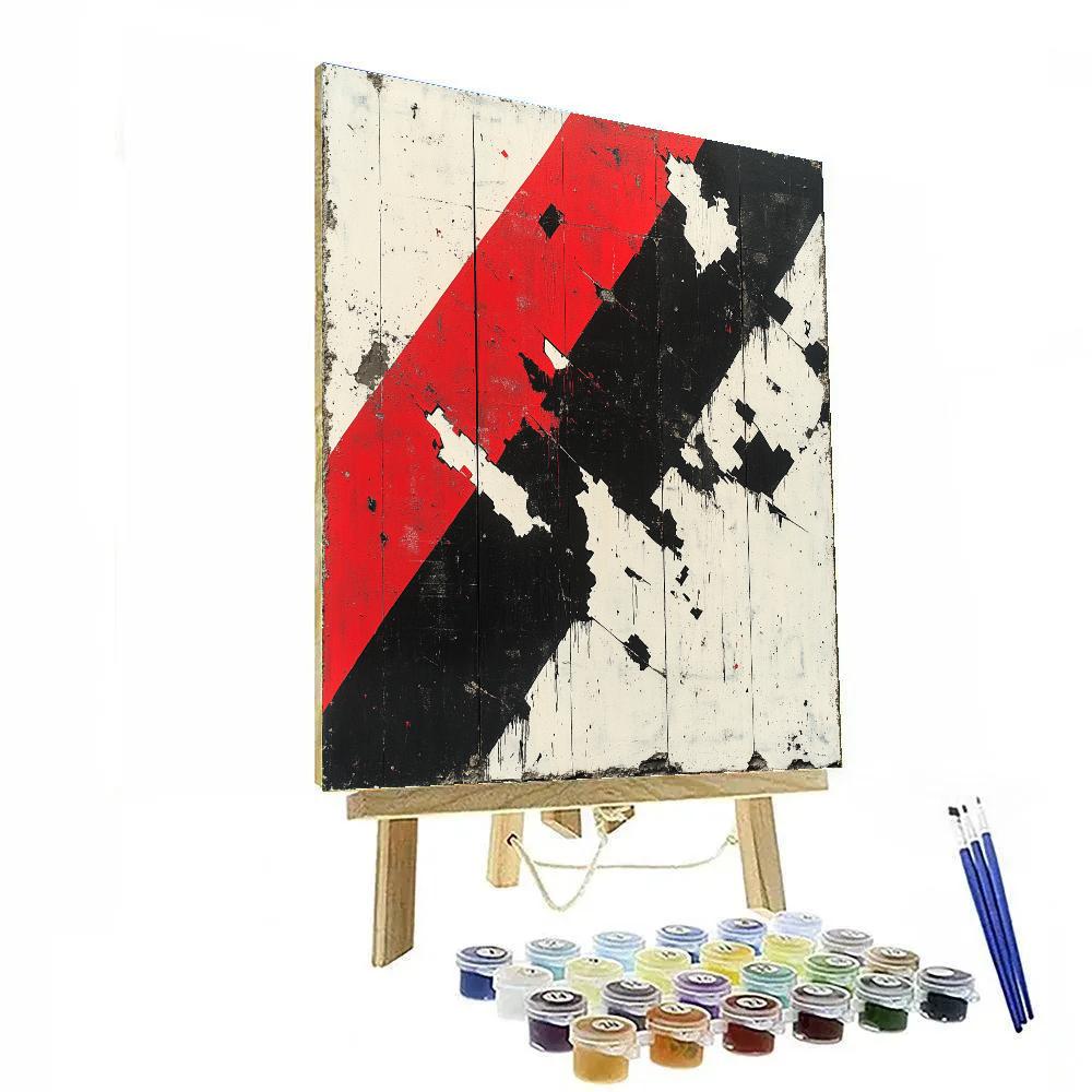 Banksy Inspired Melting Borderlines painting number kit