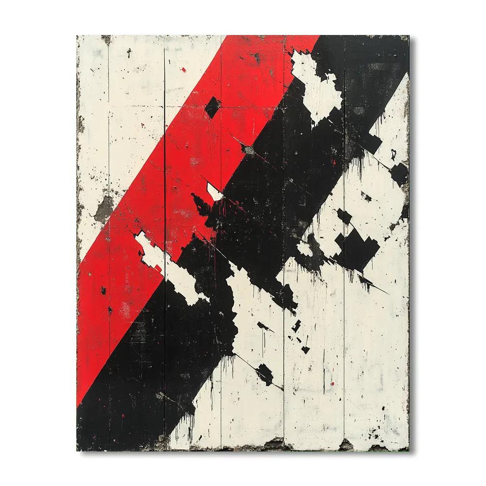 Banksy Inspired Melting Borderlines painting number kit