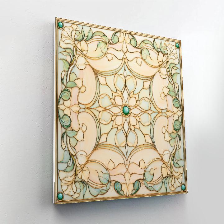 Alphonse Mucha Inspired Aurora Lattice Of Equinox paint by number