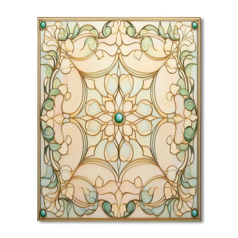 Alphonse Mucha Inspired Aurora Lattice Of Equinox paint by number
