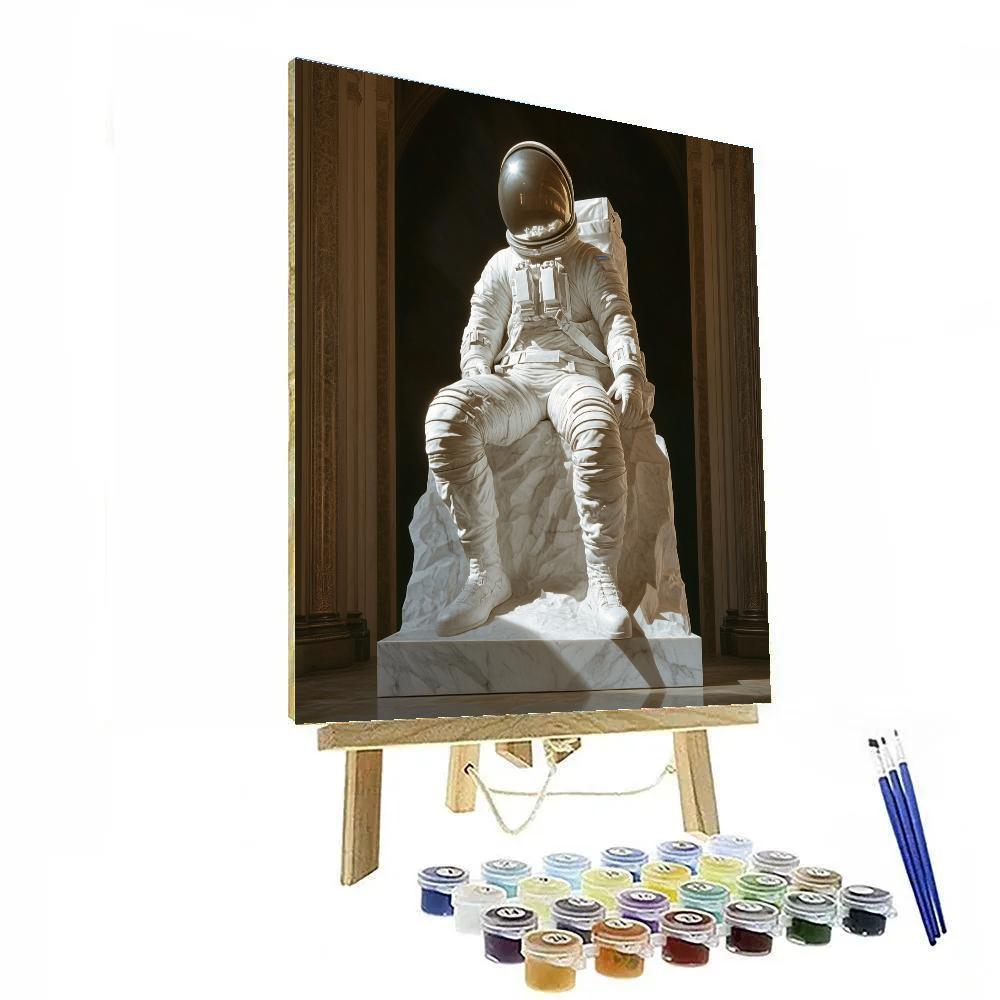Michelangelo Inspired Marble Astronaut Study Paint by numbers art
