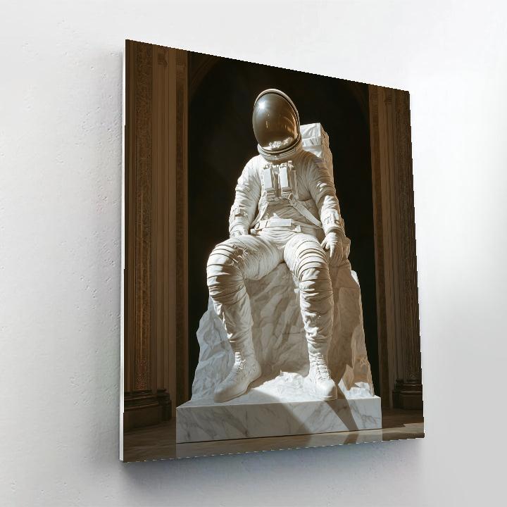 Michelangelo Inspired Marble Astronaut Study Paint by numbers art