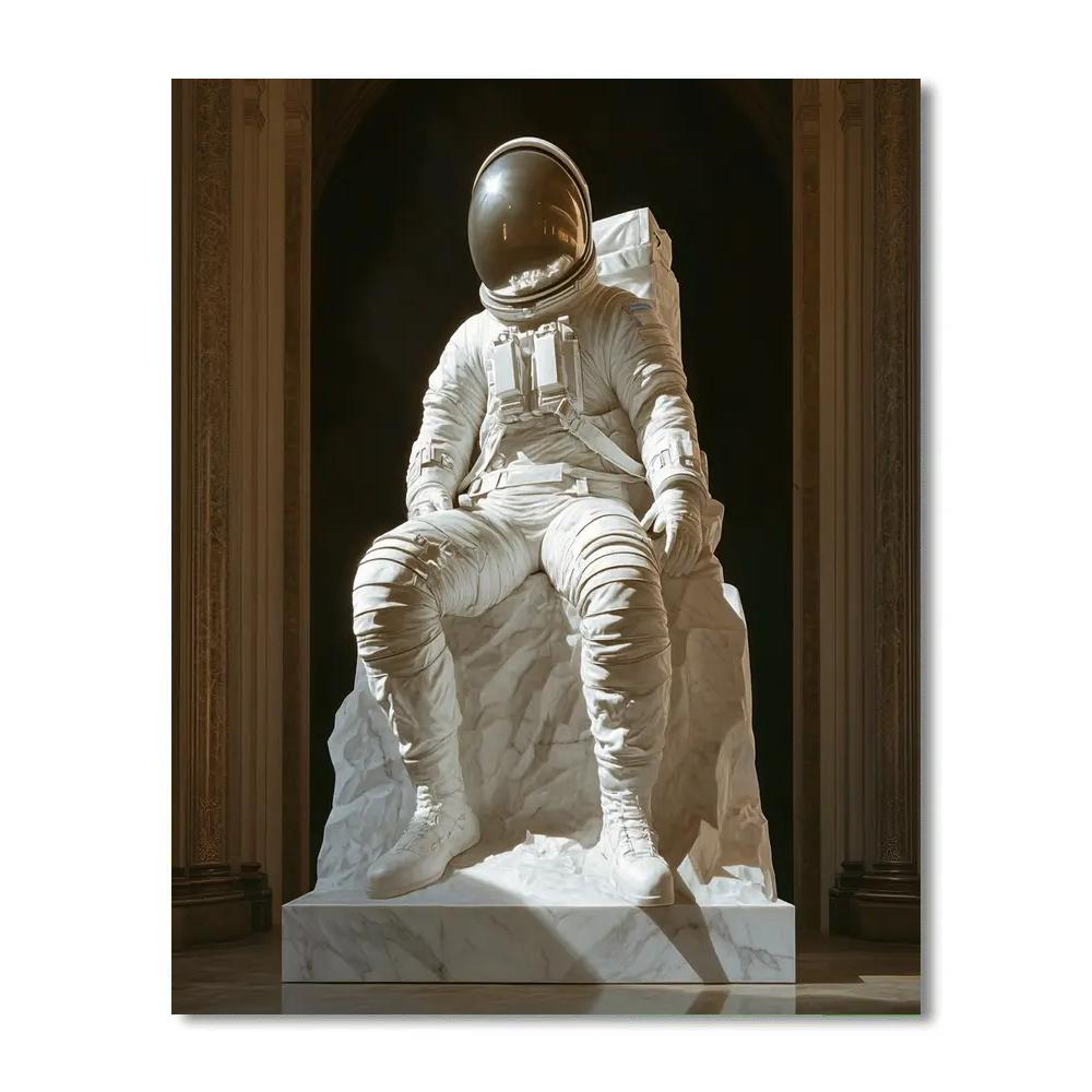 Michelangelo Inspired Marble Astronaut Study Paint by numbers art