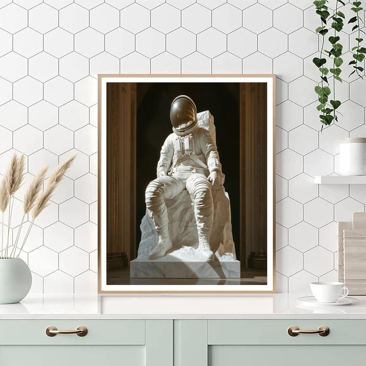Michelangelo Inspired Marble Astronaut Study Paint by numbers art