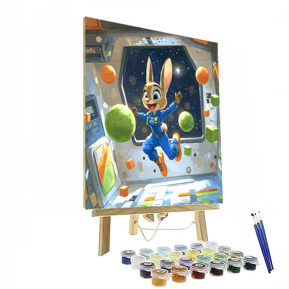Judy Hopps Zero Gravity Training Jump paint by numbers