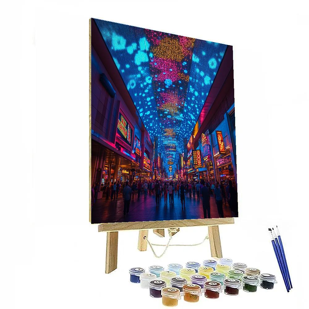 Fremont Street Neon Canopy Night Las Vegas United States DIY paint by numbers