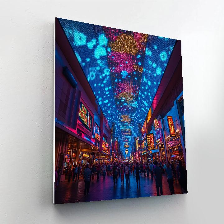 Fremont Street Neon Canopy Night Las Vegas United States DIY paint by numbers