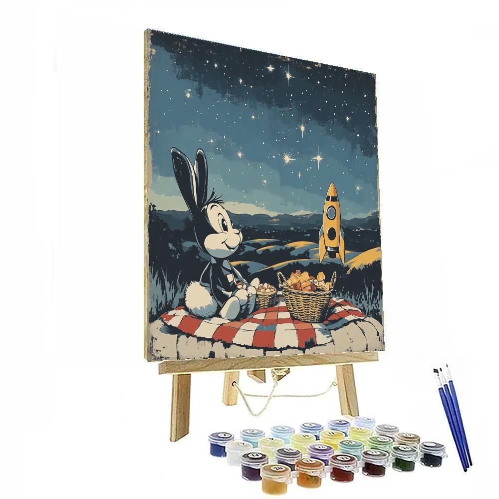 Oswald The Lucky Rabbit Rocket Picnic paint by numbers